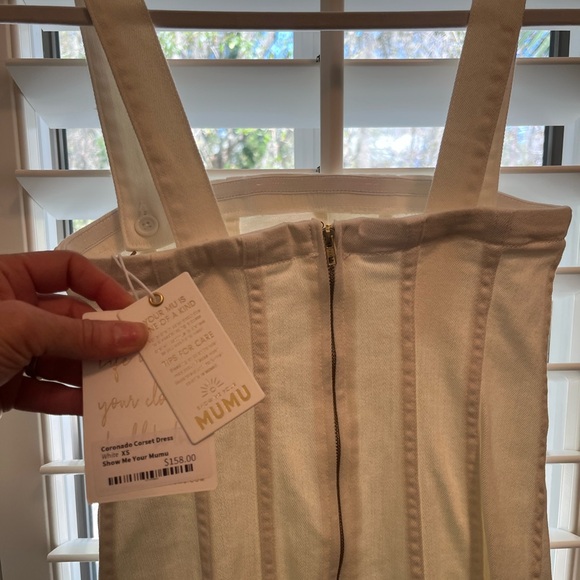 White jean mini Dress - Picture 3 of 3